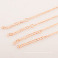 Damen feine Kette Gold plattiert Edelstahlschmuck Cross Chain O-Chain Halskette mit Anhänger 1,5/2/2,5/3,2 mm